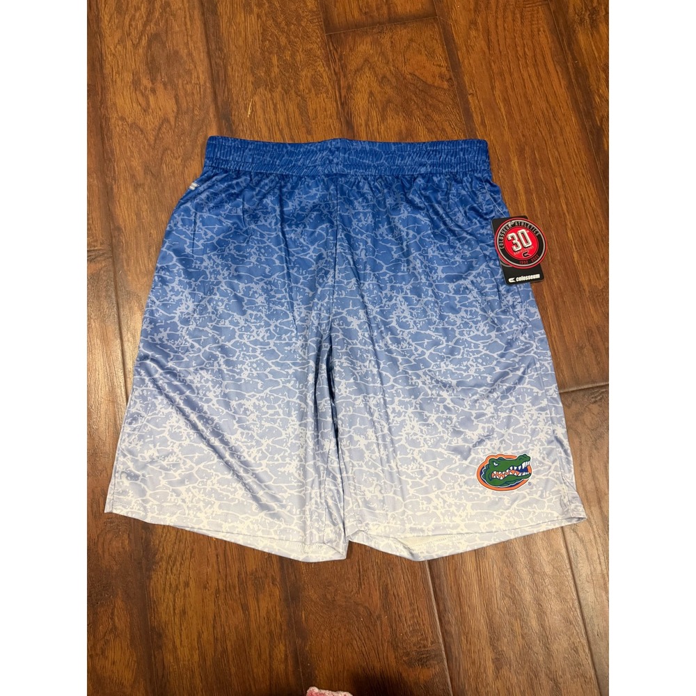 Florida Gators Colosseum Men's Large Athletic Shorts Blue Ombre Gym NCAA NWT